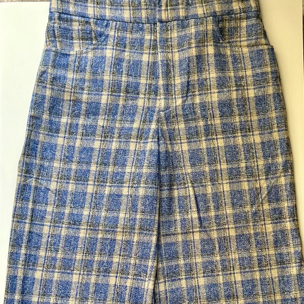 Blue Plaid Zara Trousers